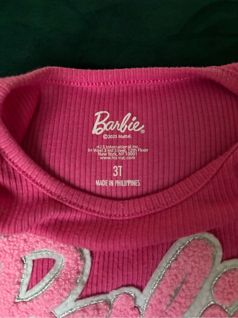 Barbie Tutu Dress Girls 3T Pink Tulle Logo Ribbed Short Sleeve RN 119072‎ - Picture 4 of 7